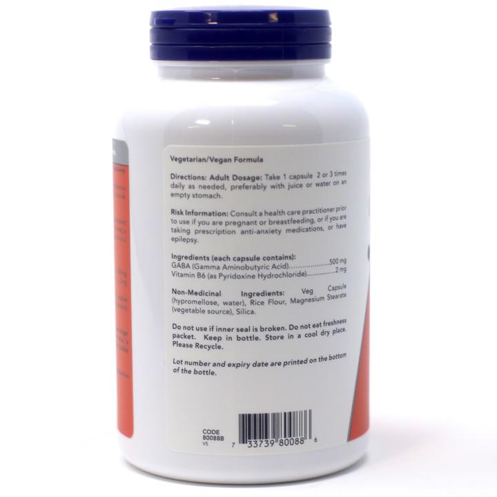 GABA - 500 mg - 200 veggie capsules