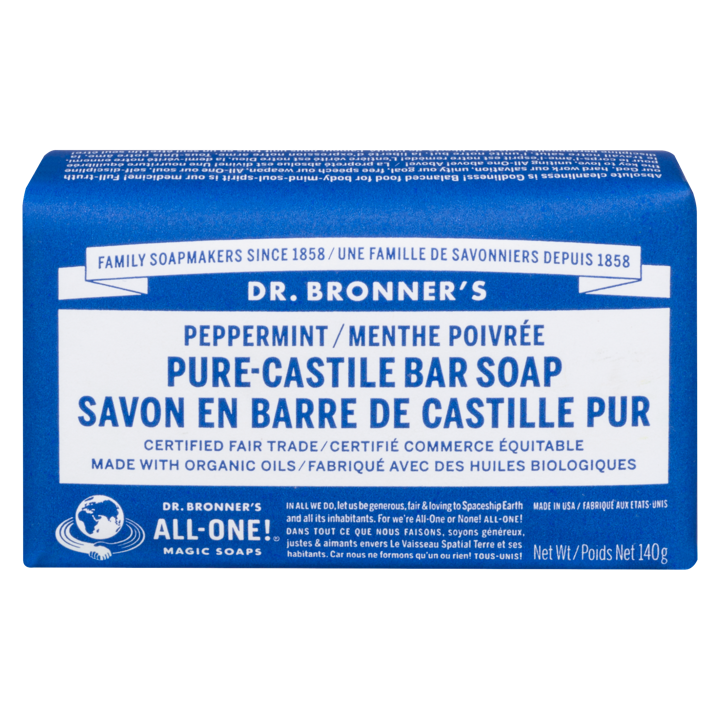 Pure-Castile Bar Soap - Peppermint - 140 g
