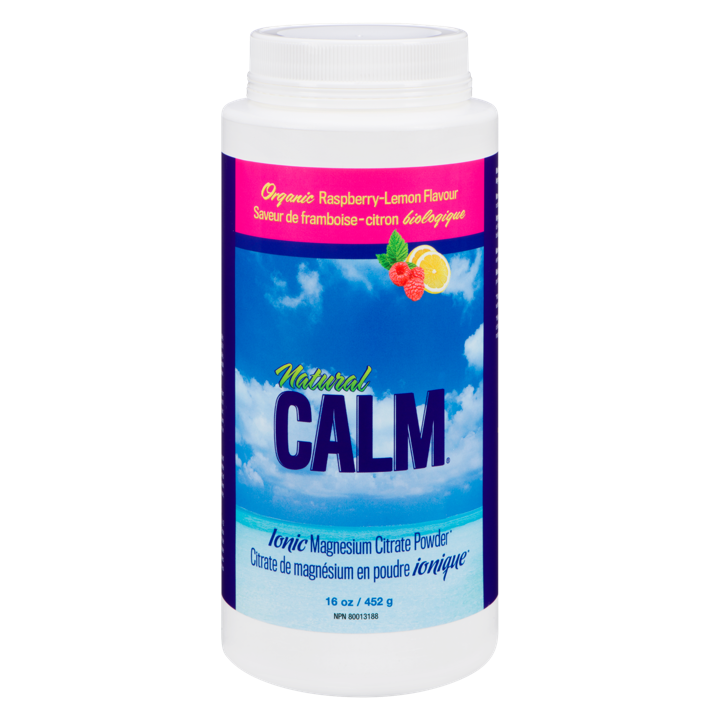 Natural Calm Magnesium Citrate Powder - Raspberry Lemon - 454 g