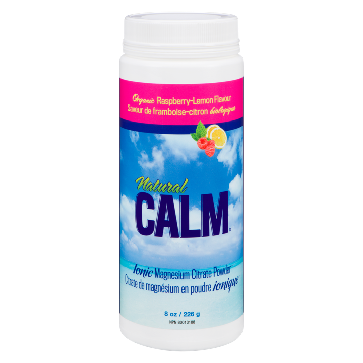 Natural Calm Magnesium Citrate Powder - Raspberry Lemon - 226 g