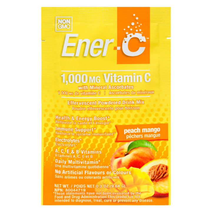 Vitamin C Effervescent Powdered Drink Mix - Peach Mango 1,000 mg - 9.64 g