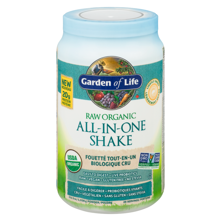 Raw Organic All-in-One Shake - Lightly Sweet - 1038 g
