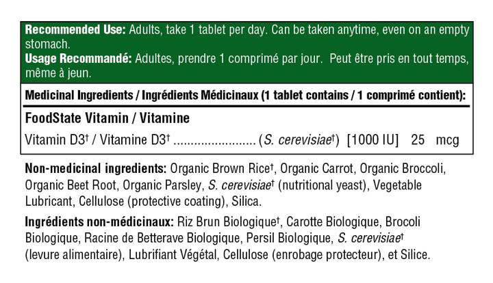 Vitamin D3 1000IU - 72 tablets
