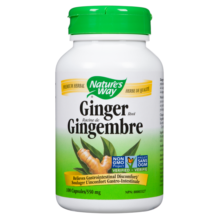 Ginger Root - 550 mg - 100 capsules