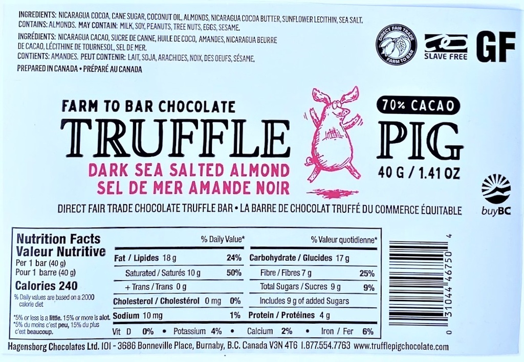 Truffle Pig - Sea Salted Almond - 40 g