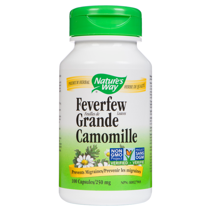 Feverfew Leaves - 250 mg - 100 capsules