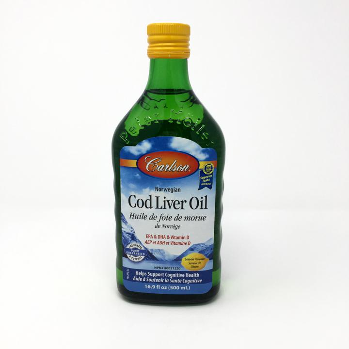Wild Norwegian Cod Liver Oil - Lemon 1,100 mg omega-3s - 500 ml