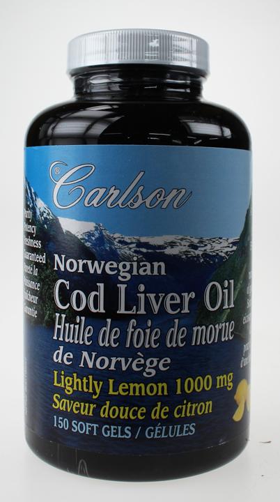 Norwegian Cod Liver Oil - Lightly Lemon - 150 soft gels