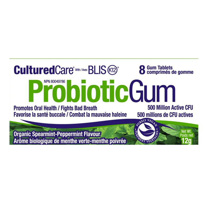 Cultured Care Probiotic Gum - 8 Gum Tablets