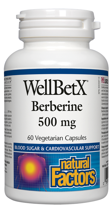 WellBetX Berberine - 500 mg - 60 veggie capsules