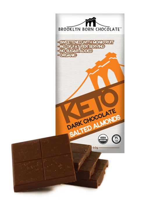 Keto Dark Chocolate - Salted Almonds