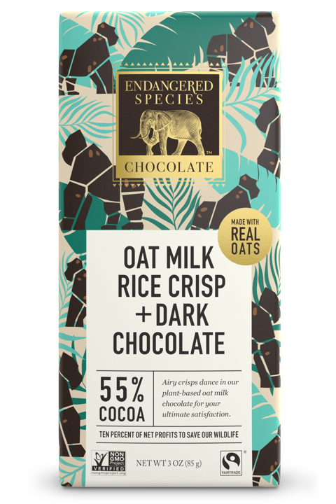 Chocolate Bar - Oat Milk Rice Crisps + Dark Chocolate 55% Cocoa