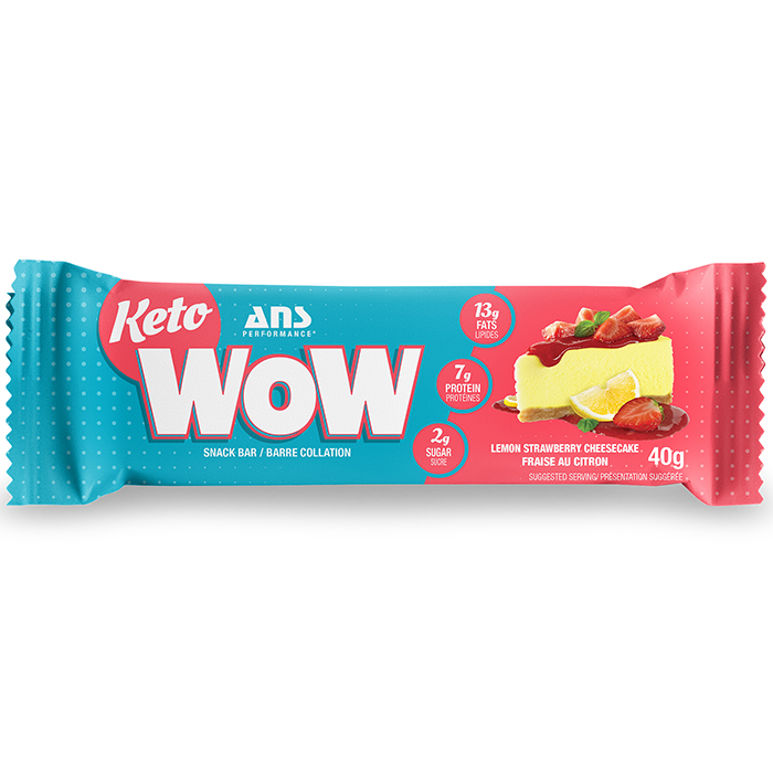 Keto WOW Snack Bar - Lemon Strawberry Cheesecake