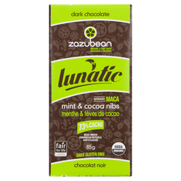 [10128600] Chocolate Bar - Lunatic Mint &amp; Cocoa Nibs 73% Cacao