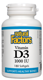 [10007184] Vitamin D3 1000IU - 180 soft gels