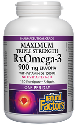 [10007467] Maximum Triple Strength RxOmega-3 with Vitamin D3 - 1,000 IU D, 900 mg EPA/DHA