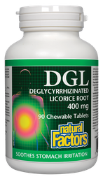 [10007389] DGL Deglycyrrhizinated Licorice Root - 400 mg - 90 chews