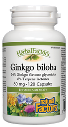 [10360500] HerbalFactors Ginkgo Biloba - 60 mg - 120 capsules
