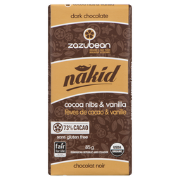 [10128700] Chocolate Bar - Nakid Cocoa Nibs &amp; Vanilla 73% Cacao