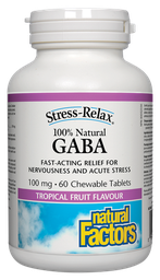 [10007343] Stress-Relax 100% Natural GABA - 100 mg - 60 chews
