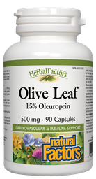 [10360600] HerbalFactors Olive Leaf 15% Oleuropein - 500 mg