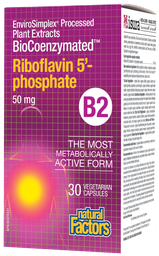 [11017201] BioCoenzymated Riboflavin 5 Phosphate - 30 veggie capsules