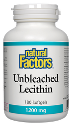 [10007324] Unbleached Lecithin - 1,200 mg - 180 soft gels