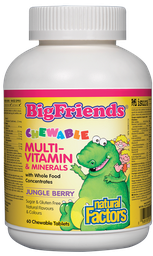 [10994202] Big Friends Chewable Multivitamin &amp; Minerals - Jungle Berry - 60 chews