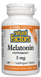 [10602801] Melatonin - Peppermint 3 mg - 210 sublingual tablets