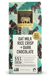 [11059508] Chocolate Bar - Oat Milk Rice Crisps + Dark Chocolate 55% Cocoa