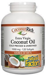 [10866800] CoconutRich Extra Virgin Coconut Oil - 1,000 mg