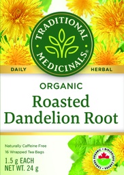 [11068725] Organic Roasted Dandelion Root Herbal Tea - 16 count