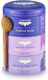 [11085350] Trio Tea Tins with Spoon - Purple Teas