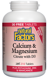 [10007446] Calcium &amp; Magnesium Citrate with D3 - 210 tablets