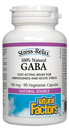 [10007344] Stress-Relax 100% Natural GABA - 100 mg - 90 veggie capsules