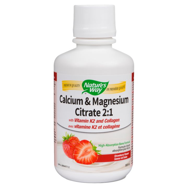 Calcium &amp; Magnesium Citrate 2:1 - Strawberry - 500 ml