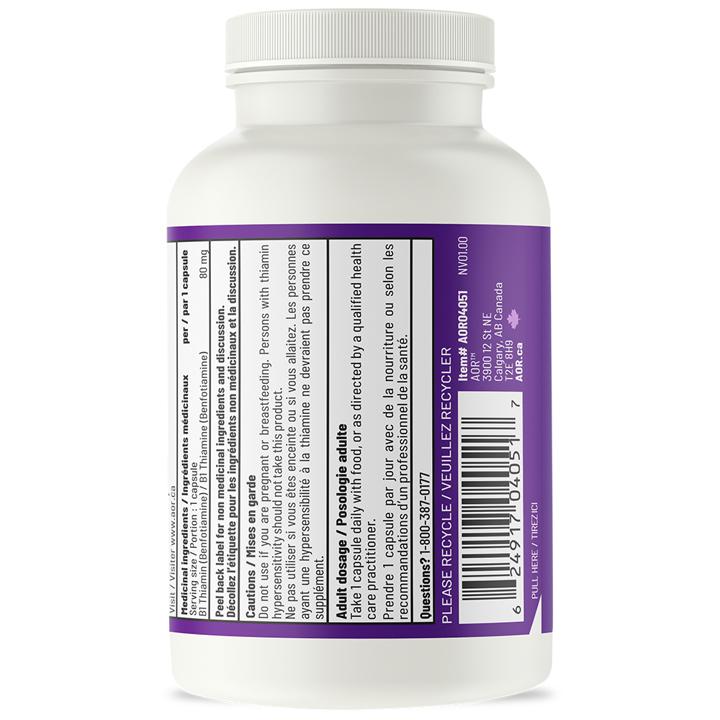 Benfotiamine - 80 mg - 120 veggie capsules