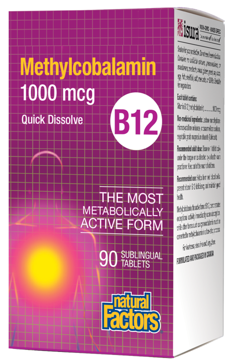 B12 Methylcobalamin - 1,000 mcg - 90 tablets