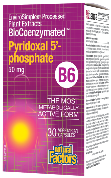 BioCoenzymated Pyridoxal 5 Phosphate - 30 veggie capsules
