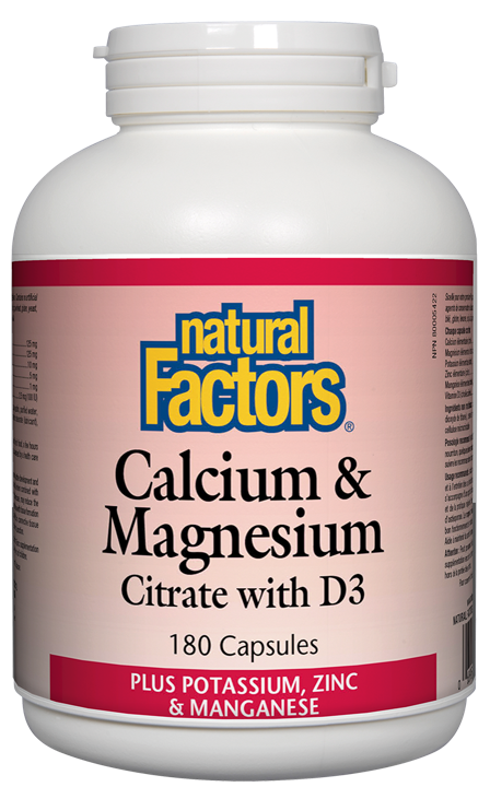 Calcium &amp; Magnesium Citrate with D3 - 180 capsules