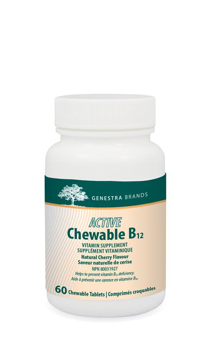 Active Chewable B12 with L-Methylfolate - 60 chews