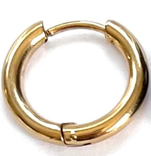 12MM Hoop Earrings Gold