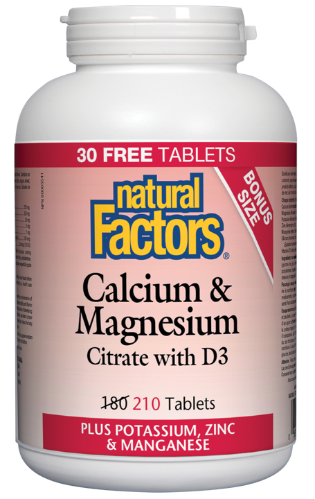 Calcium &amp; Magnesium Citrate with D3 - 210 tablets