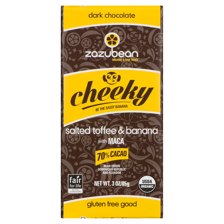 Chocolate Bar - Cheeky Salted Toffee &amp; Banana 70% Cacao