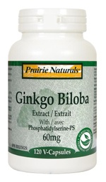 [10006999] Ginkgo Biloba Extract - 60 mg - 120 veggie capsules