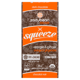 [10280000] Chocolate Bar - Squeeze Orange &amp; Ginger with Turmeric 70% Cacao
