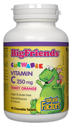[10007226] BigFriends Chewable Vitamin C - Tangy Orange 250 mg - 90 chews